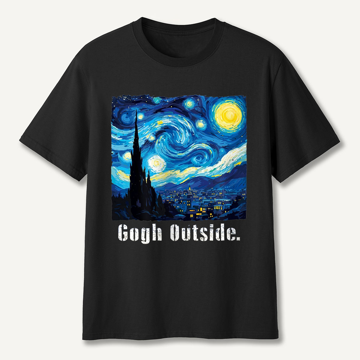 Swirl Night Sky Gogh Outside T-Shirt