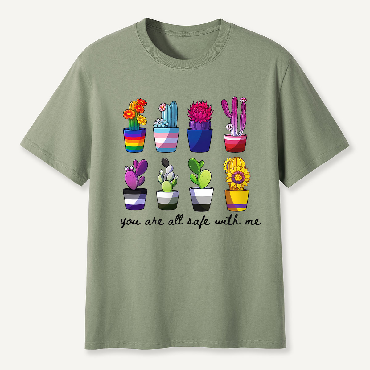 You Are Safe With Me Cactus T-shirt