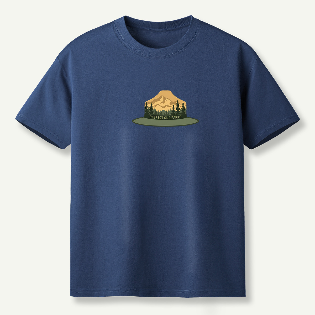 Respect Our Parks Mountain Forest Ranger Hat Badge T-Shirt