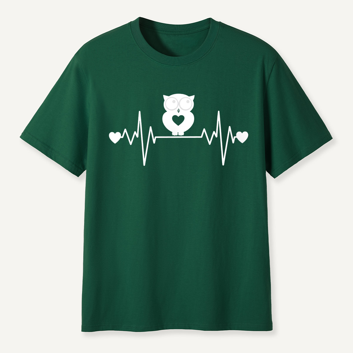 Heartbeat Owl Love Pink T-Shirt