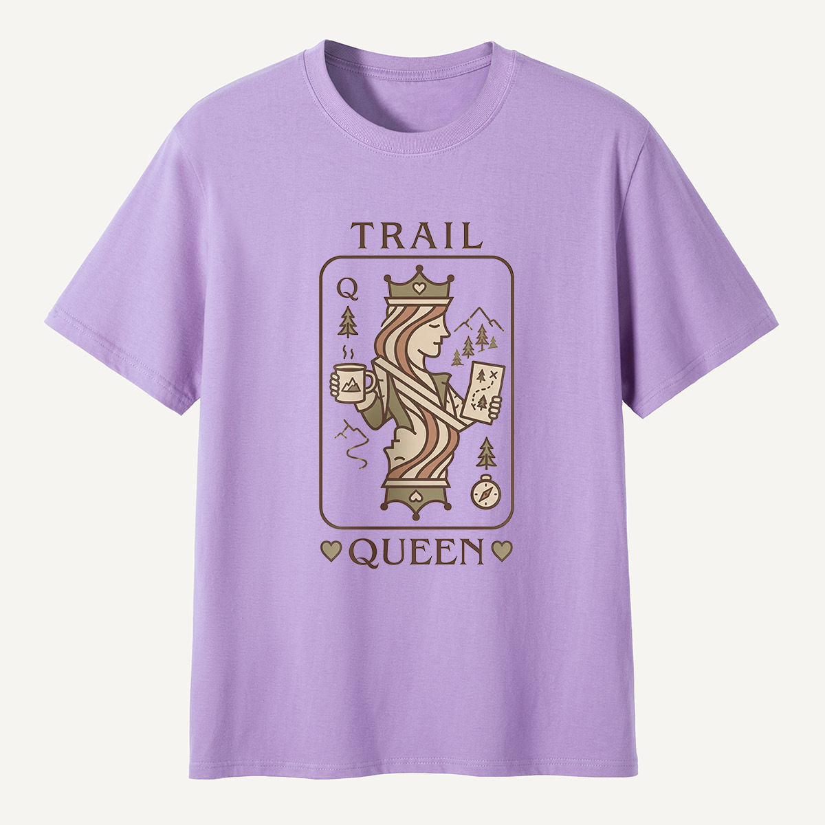 Trail Queen Hiking Playing Card  T-Shirt