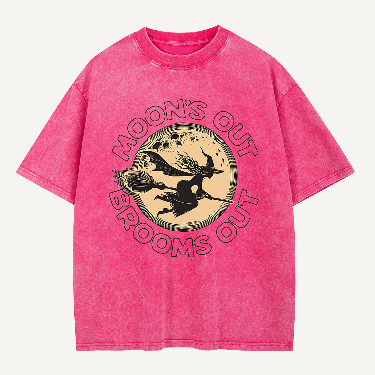 Moon’s Out Brooms Out Washed T-Shirt