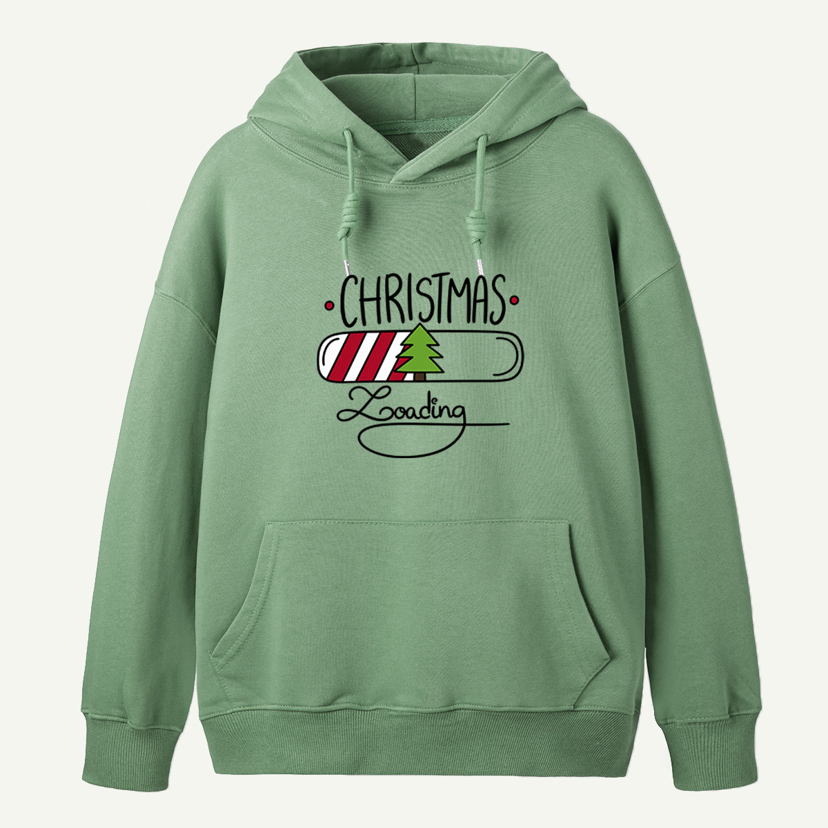 Christmas Loading Festive Progress Bar With Christmas Tree Hoodie