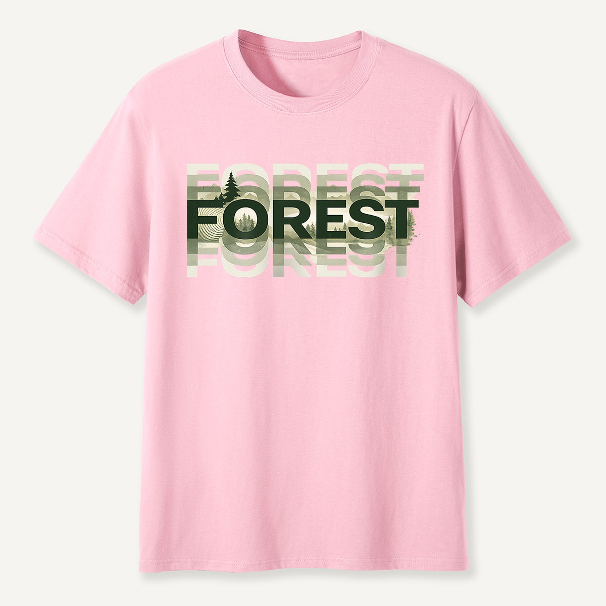 Forest Reflection Typographic T-Shirt