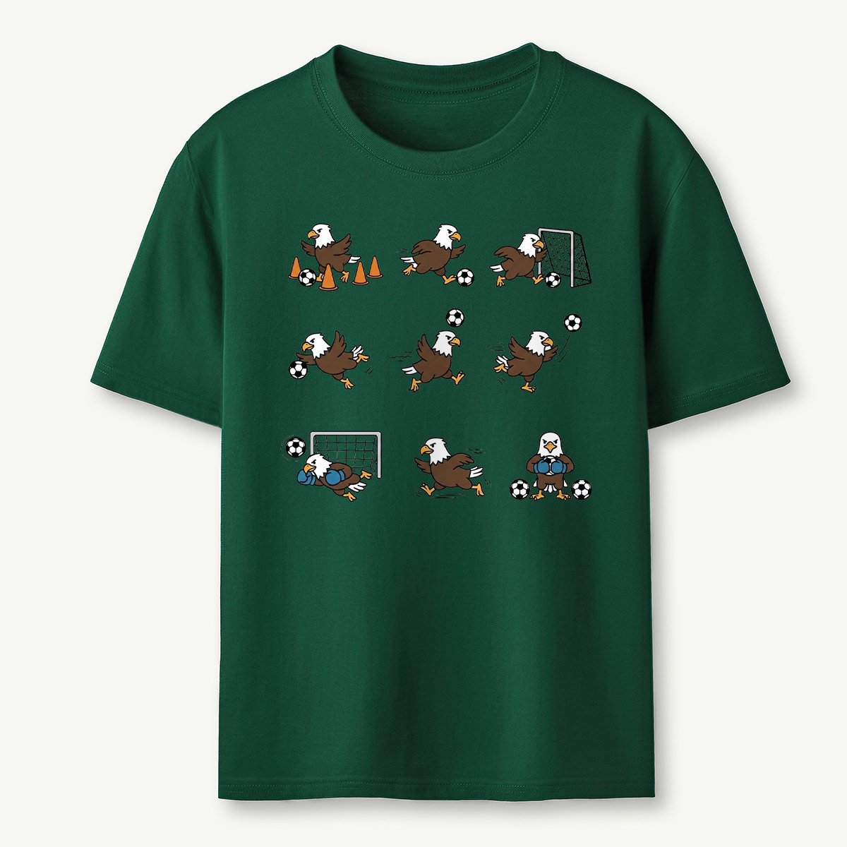 Funny Bald Eagle Soccer T‑Shirt