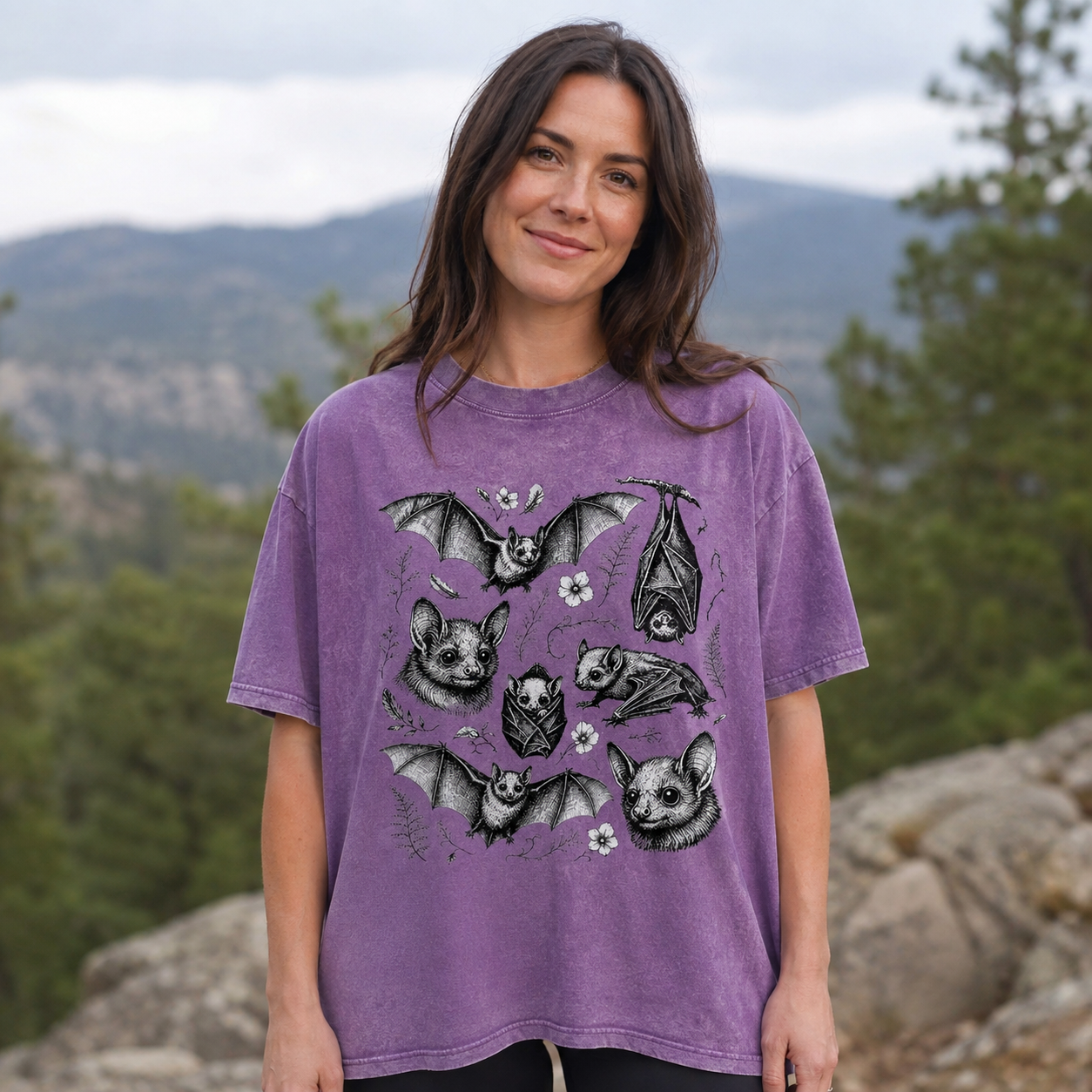 Bat Garden Roll Call Washed T-Shirt