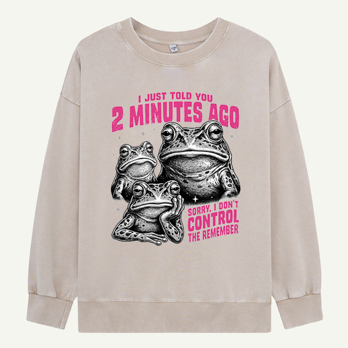 Frogs Told You Two Minutes Ago Washed Sweatshirts