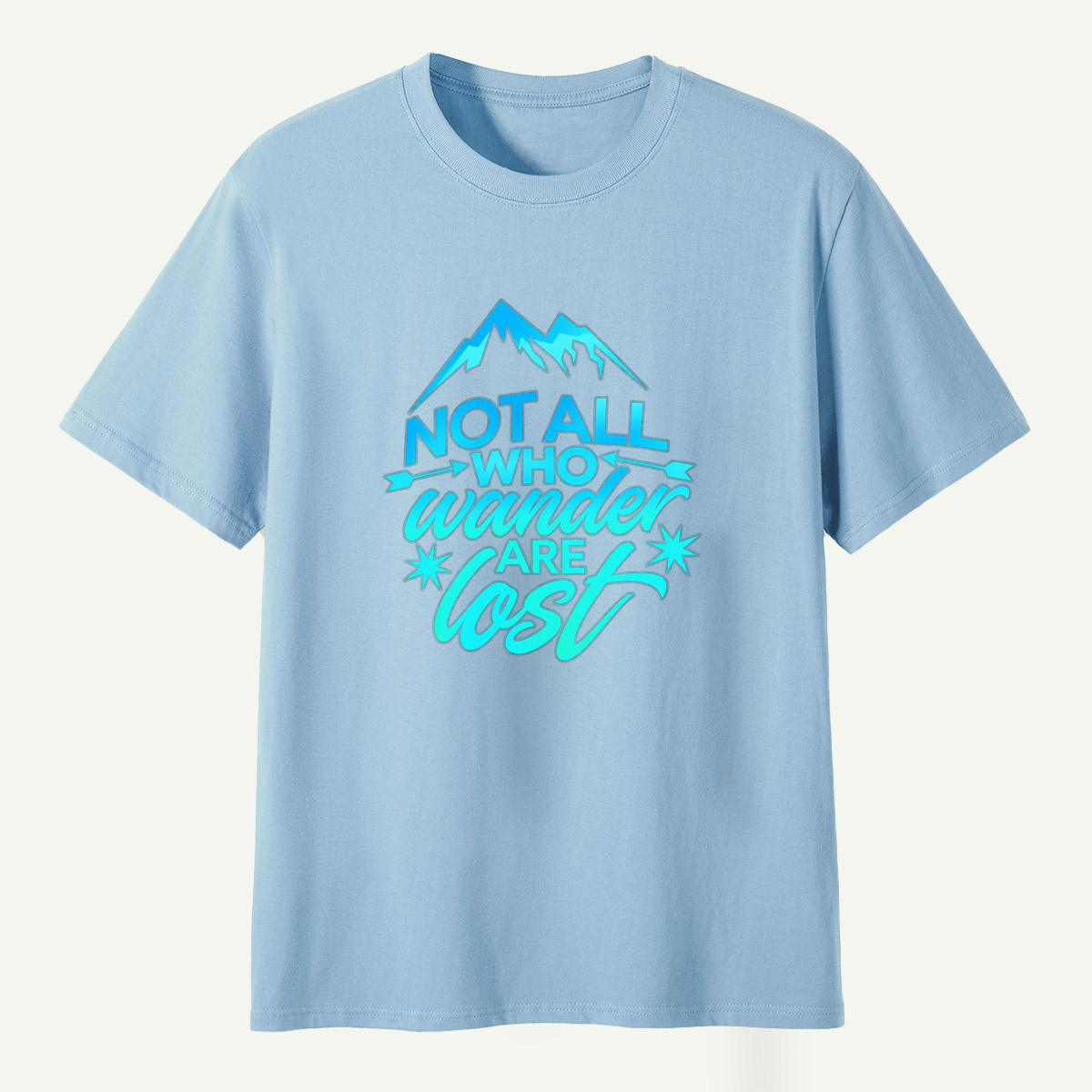 Not All Who Wander Are Lost Mountain Arrow Badge T-Shirt