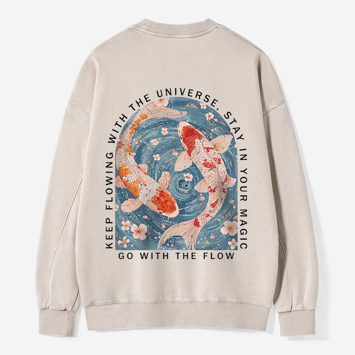 Go With the Koi Flow Washed Sweatshirts