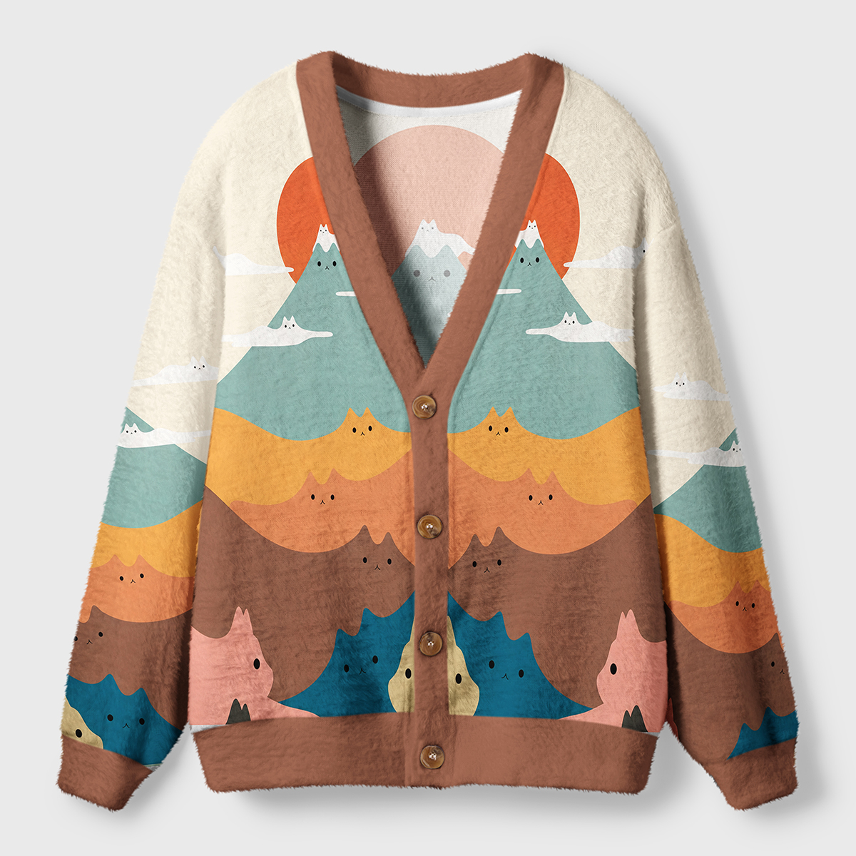 Peak-a-Boo Mountain Parade Ugly Cardigan Sweaters