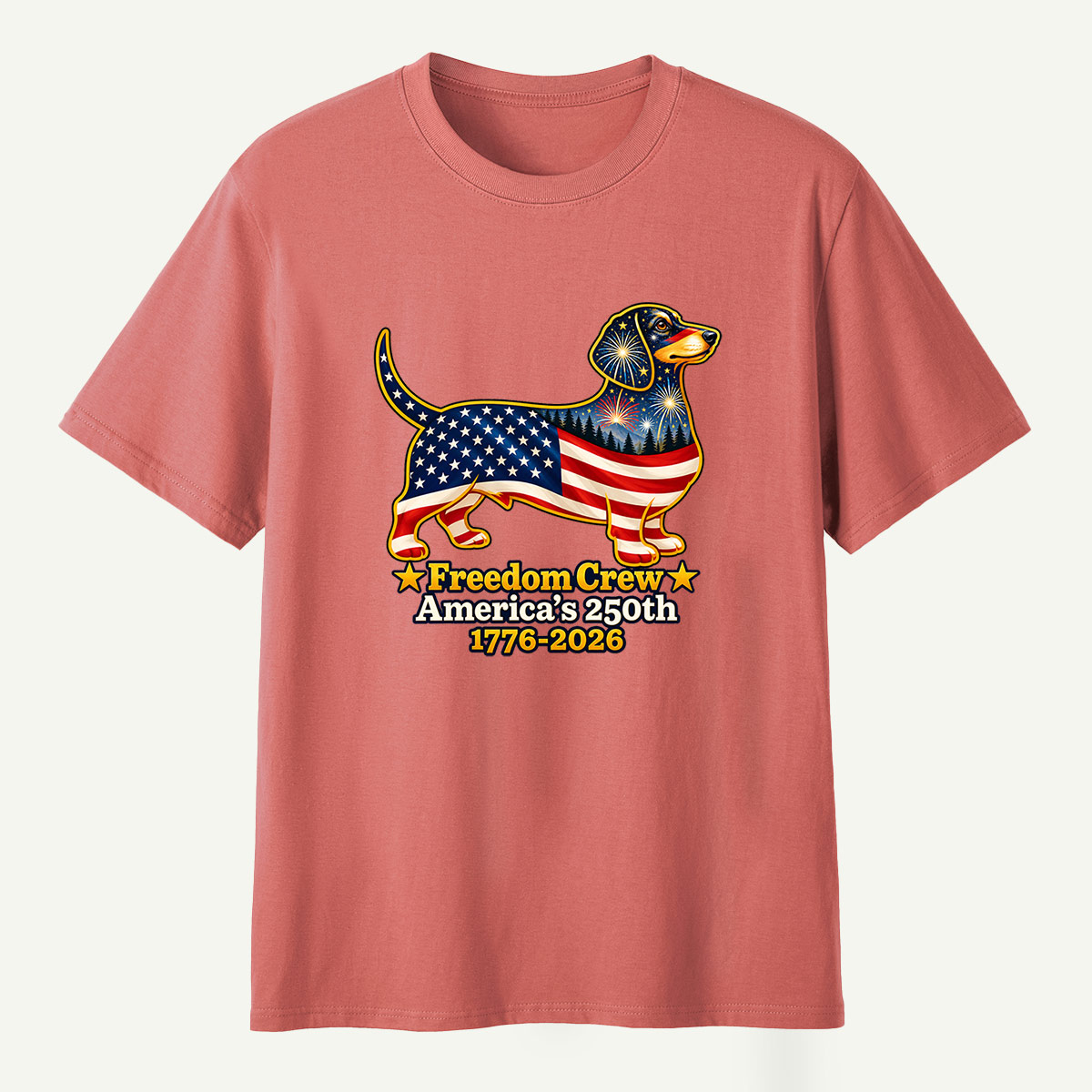 Freedom Crew Americas 250th Dachshund T-Shirt