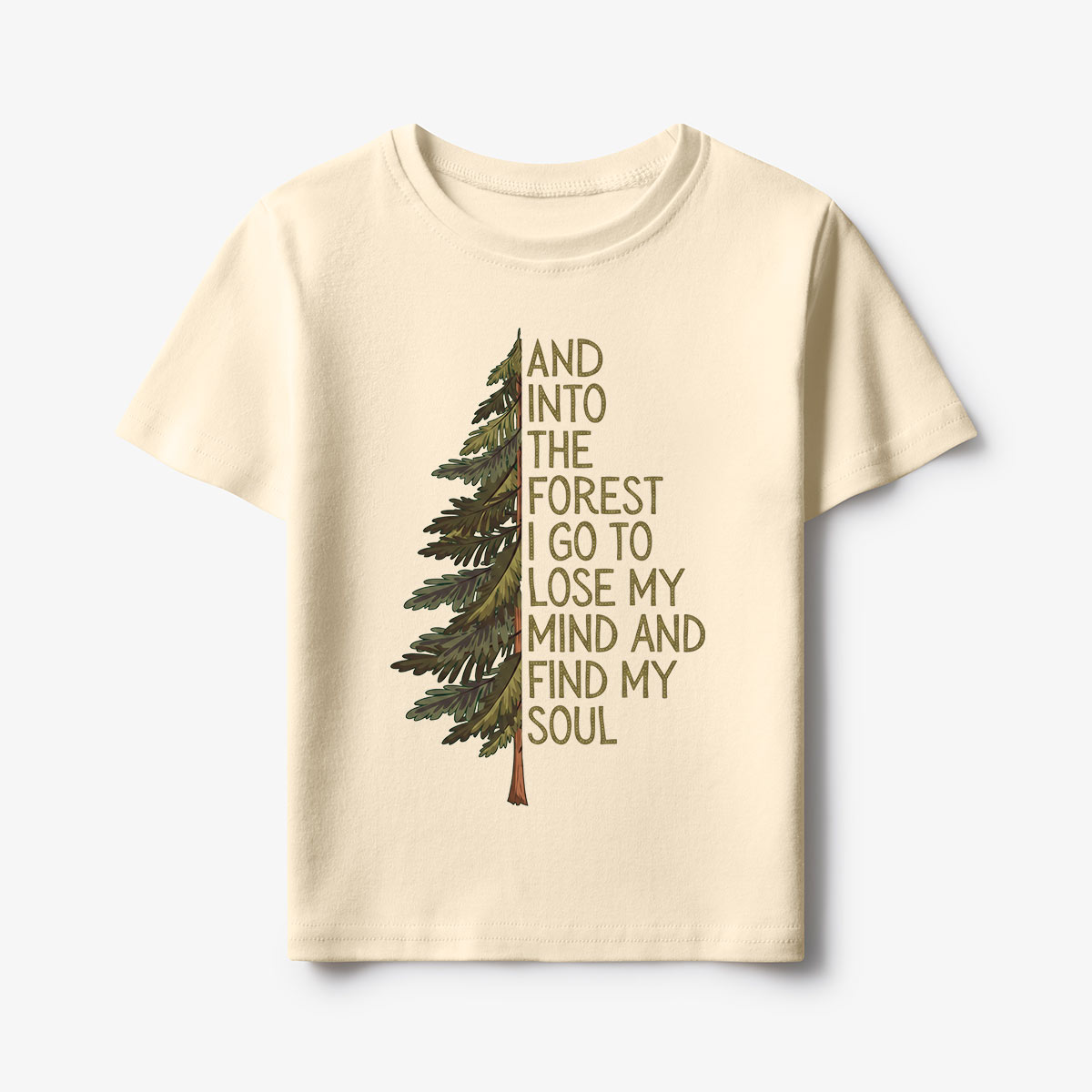 Into the Forest Tree Quote Kids T-Shirt