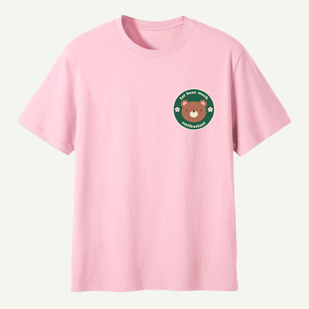 Fat Bear Week Enthusiast Cute Bear Badge T-Shirt