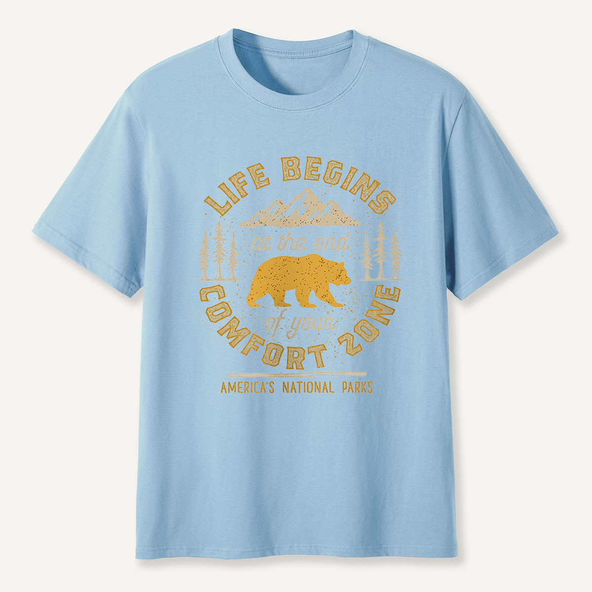Life Begins at the End of Your Comfort Zone Bear T-Shirt