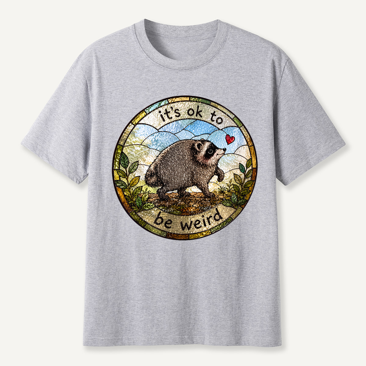 It’s OK to Be Weird Jimothy Round Art  T-Shirt