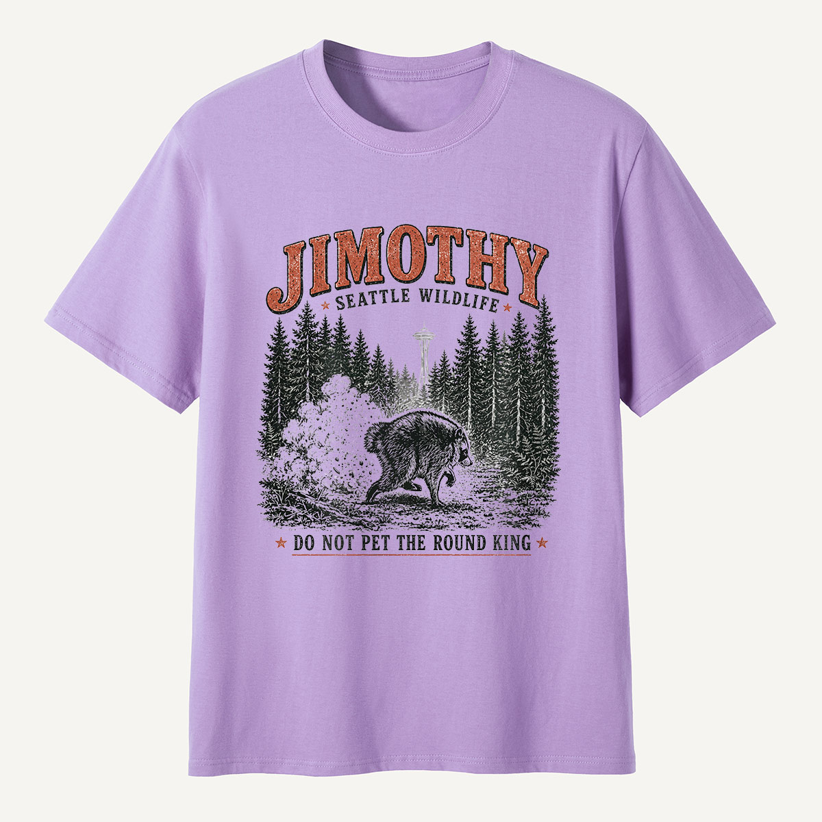 Jimothy Seattle Wildlife Round King T-Shirt
