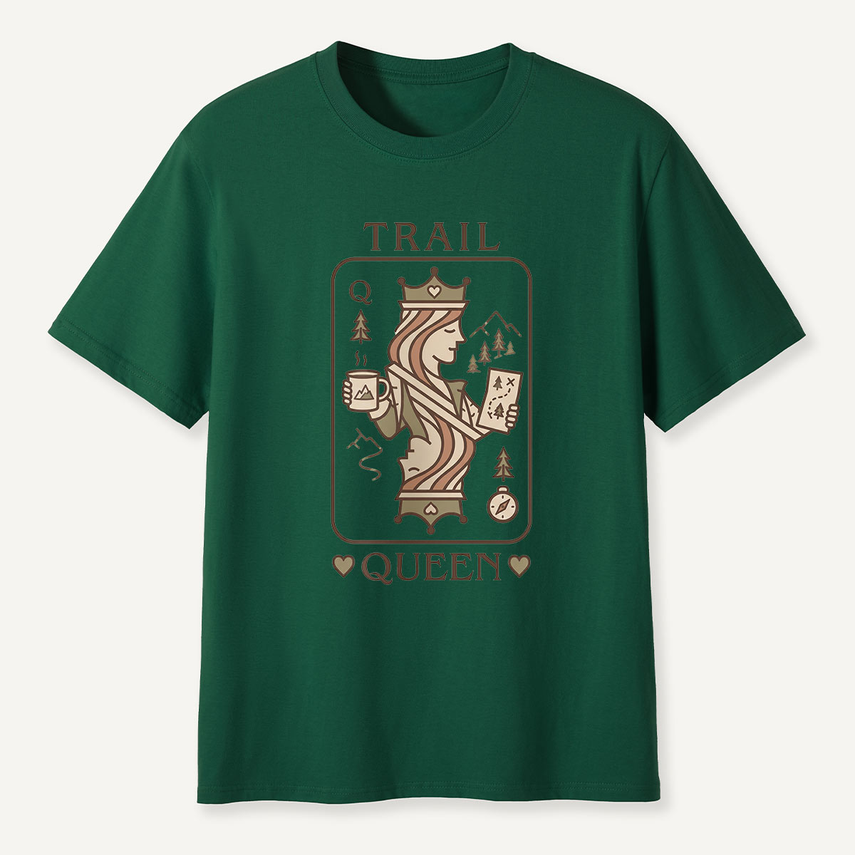 Trail Queen Hiking Playing Card  T-Shirt