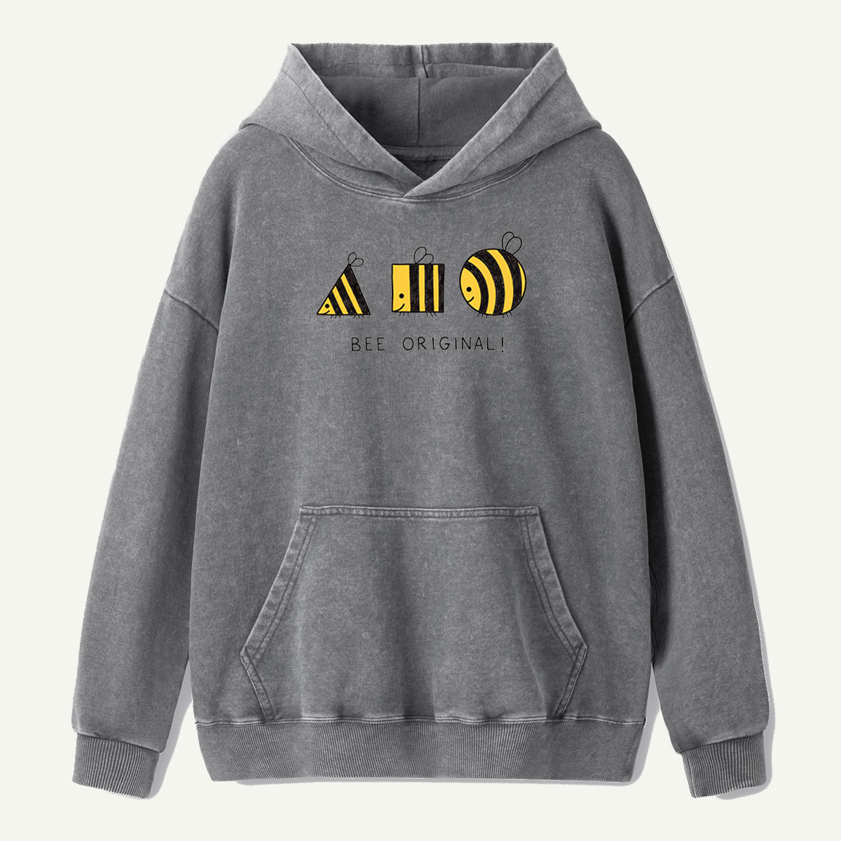 Bee Original Geometric Bees Washed Hoodie