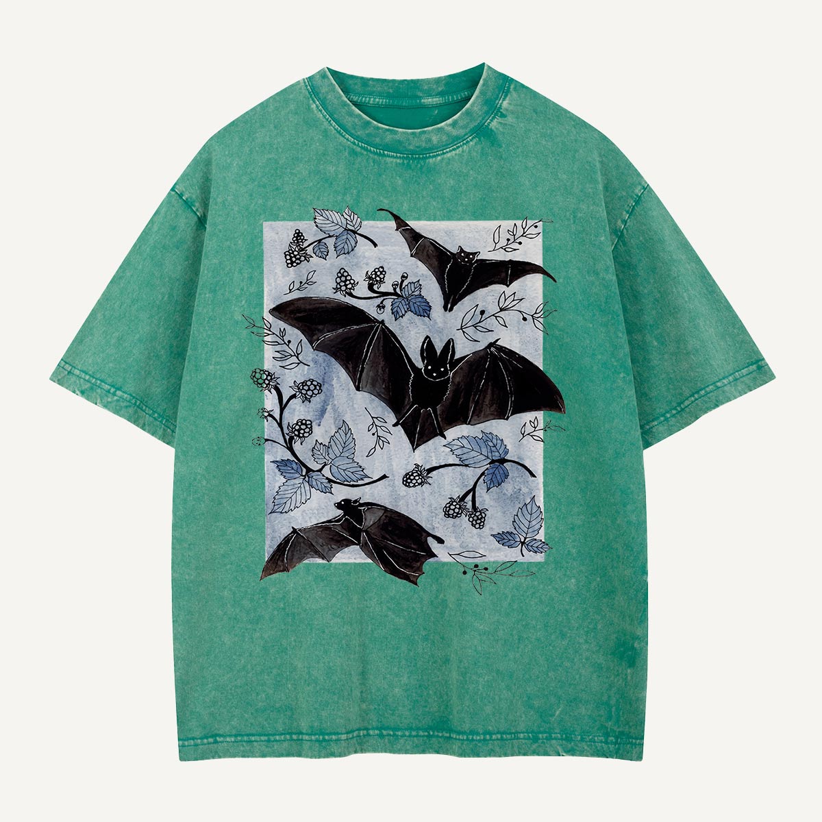 Bats in the Brambles Washed T-Shirt