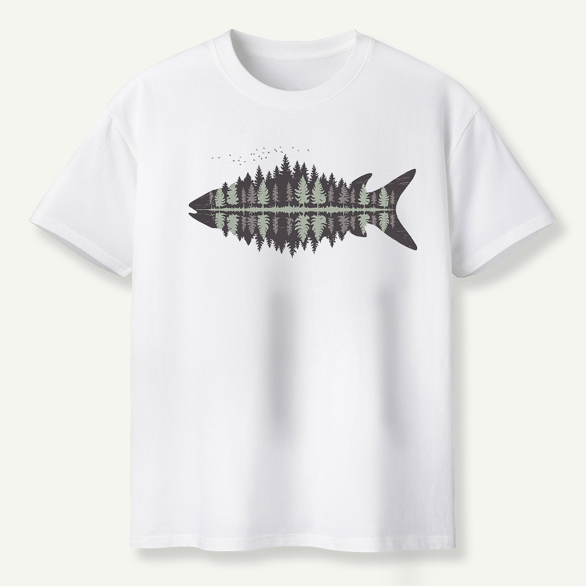 Fish Skeleton Minimalist Anatomy T-Shirt