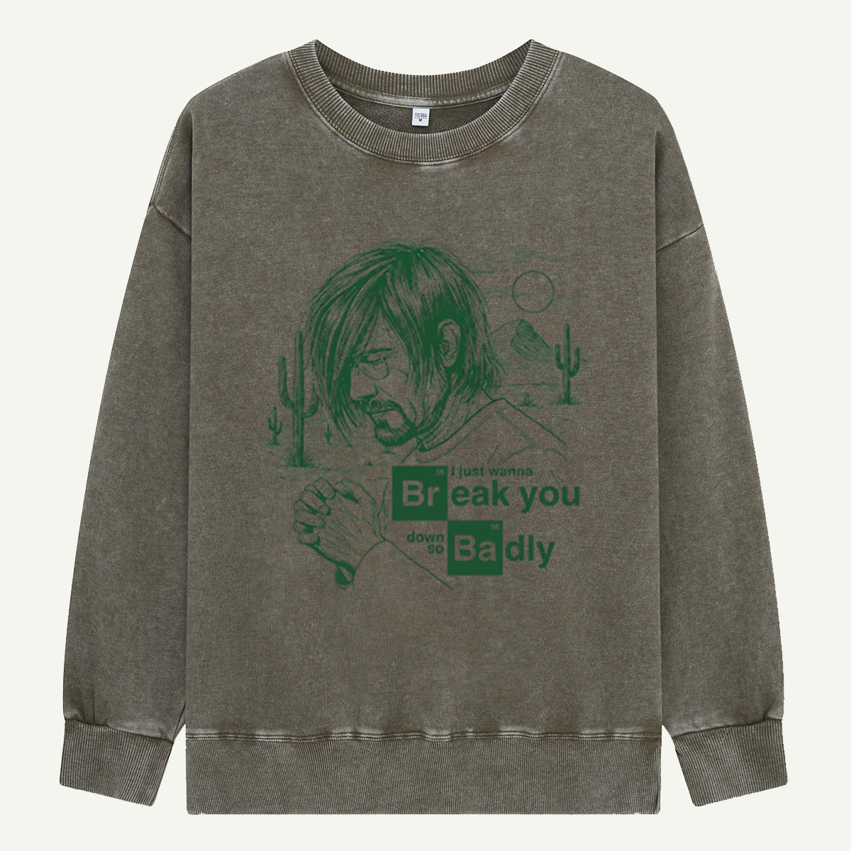 Can You Not Desert Mood Sketch Washed Sweatshirts