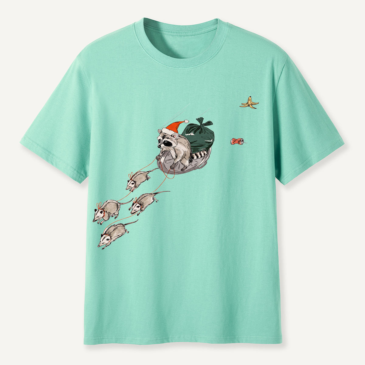 Holiday Possum Sleigh Funny Christmas T-Shirt