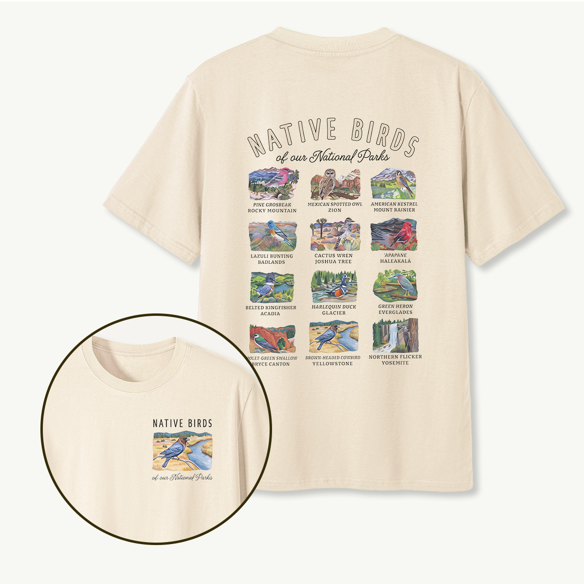 MDCTBYWY26072008 Native Birds of Our National Parks T-Shirt