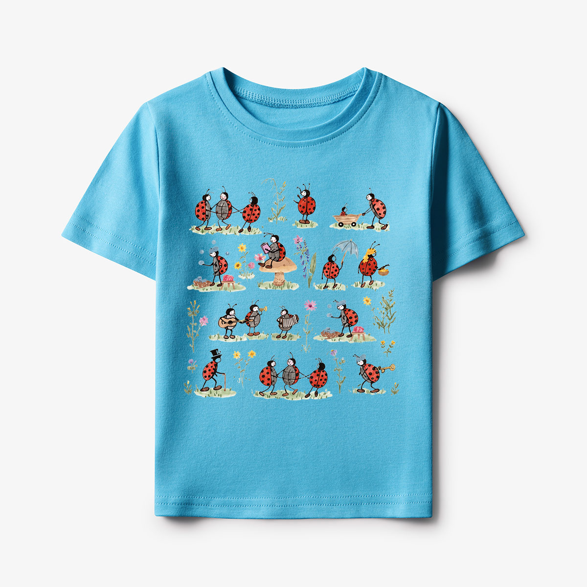 Ladybug and Flower Tee Kids T-Shirt