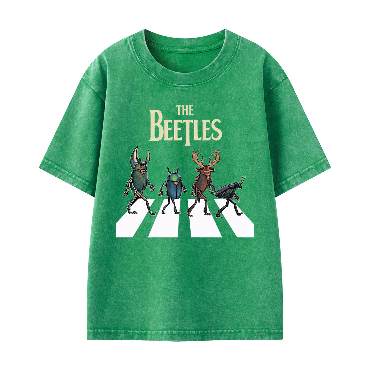 The Beetles Funny Insect Band Kids Washed T-Shirt