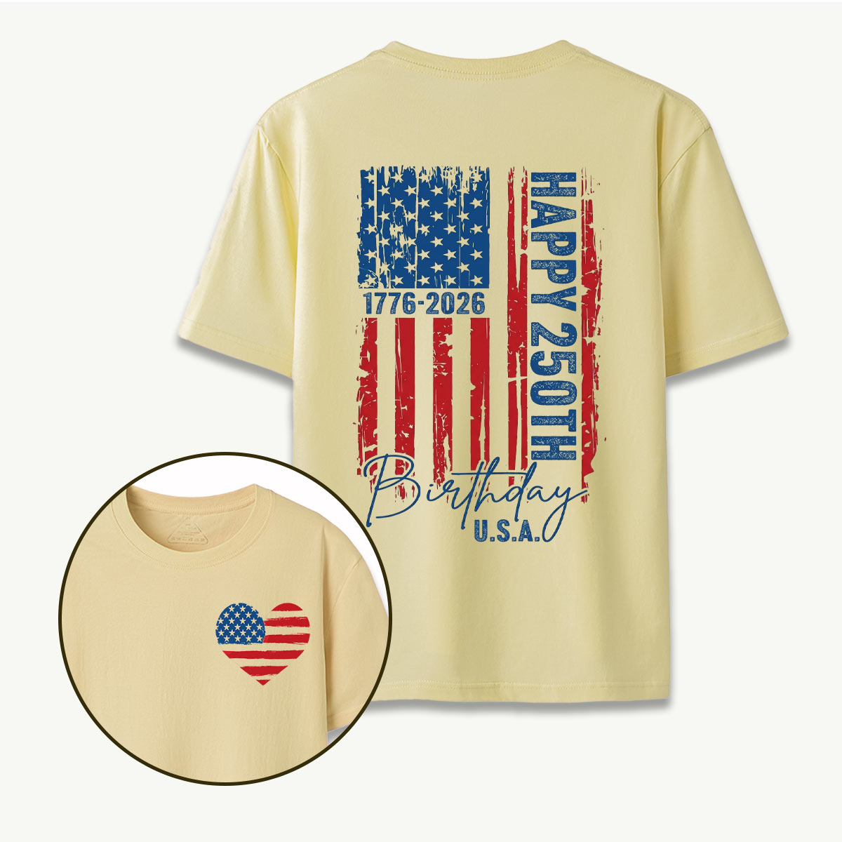 Happy 250th Birthday USA 1776‑2026 American Flag T-Shirt
