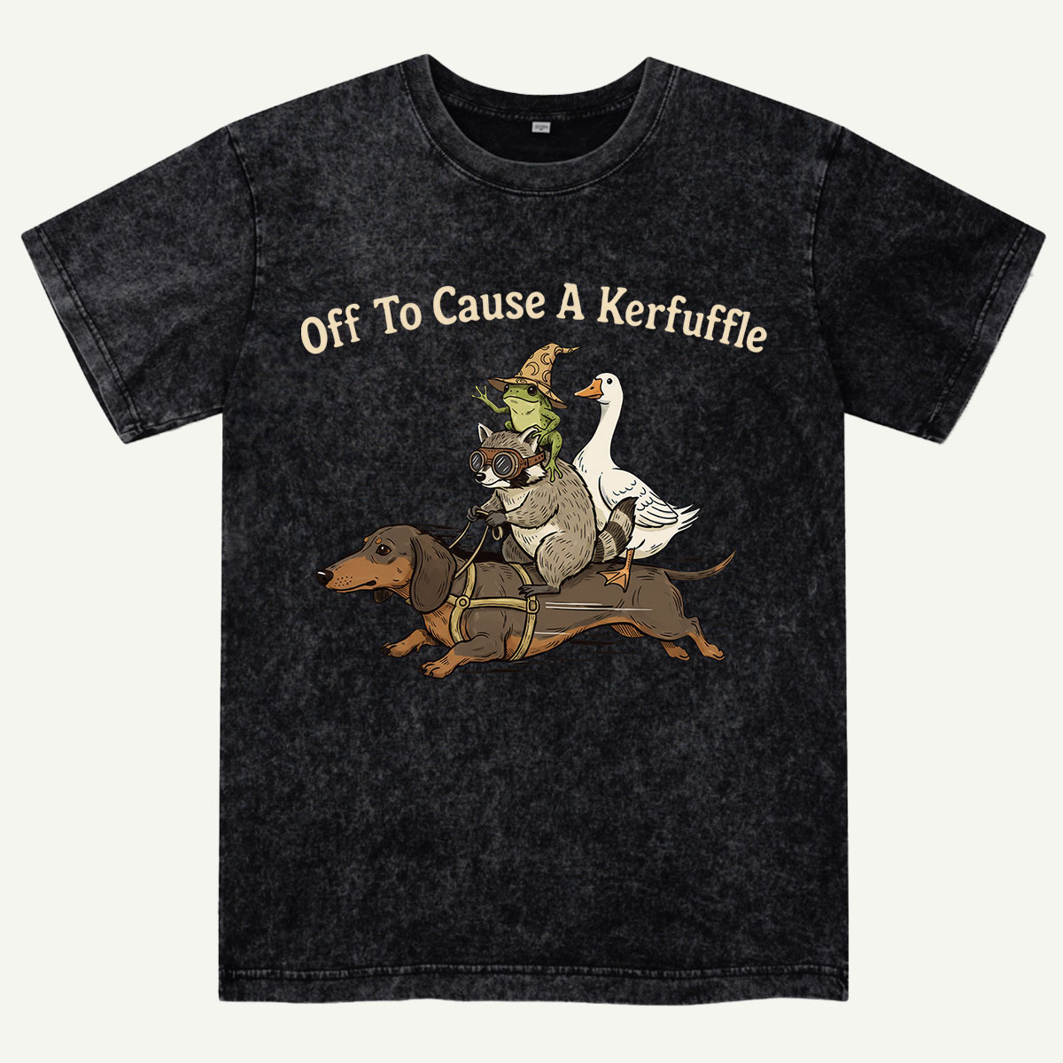 Off To Cause A Kerfuffle Washed T-Shirt