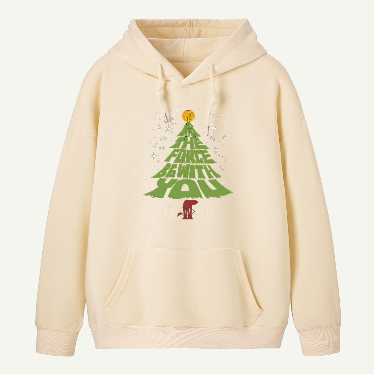 The Force Be With You Star Wars Inspired Christmas Tree Hoodie