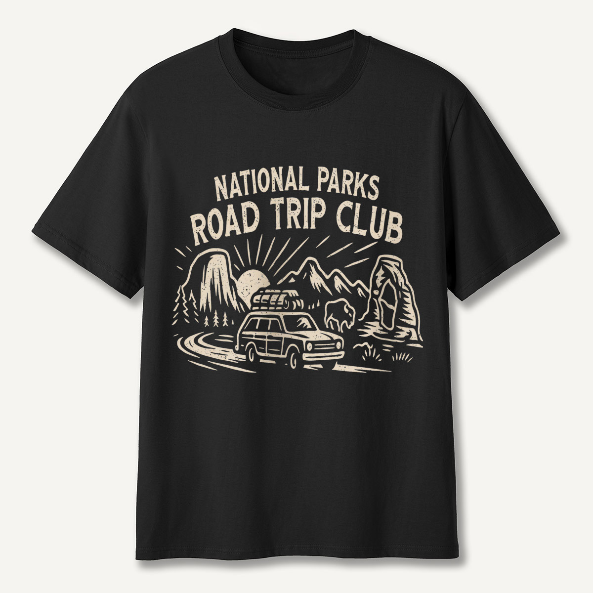 National Parks Road Trip Club Scenic Wagon T-Shirt