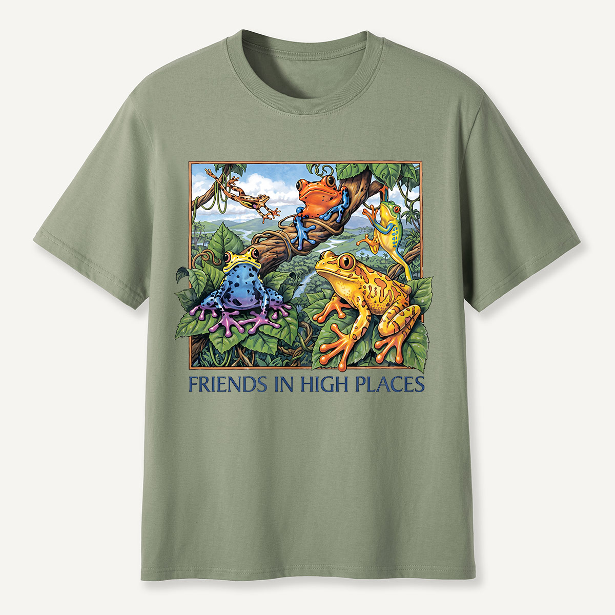 Friends in High Places Colorful Tree Frog T-Shirt