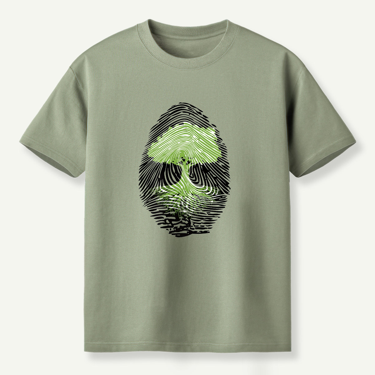 Tree Fingerprint Nature Symbol T-Shirt