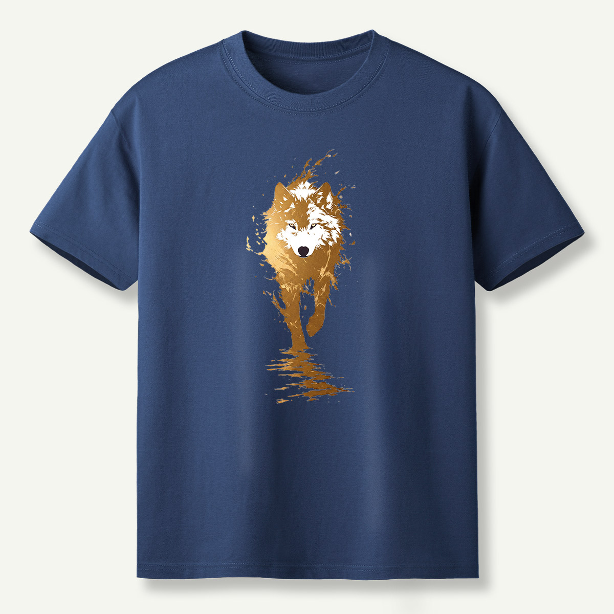 Golden Fox Reflection Watercolor T-Shirt