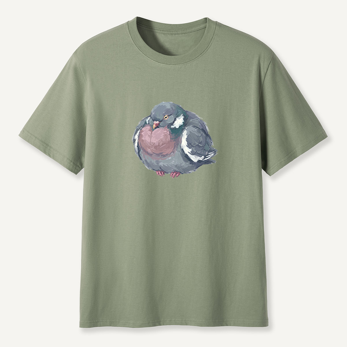 Cozy Pigeon Hand Drawn Bird T-Shirt