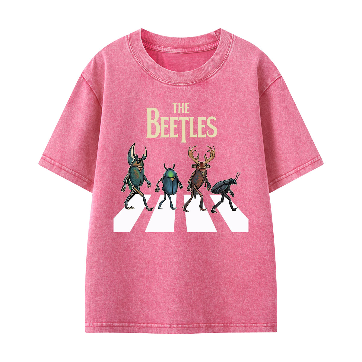 The Beetles Funny Insect Band Kids Washed T-Shirt