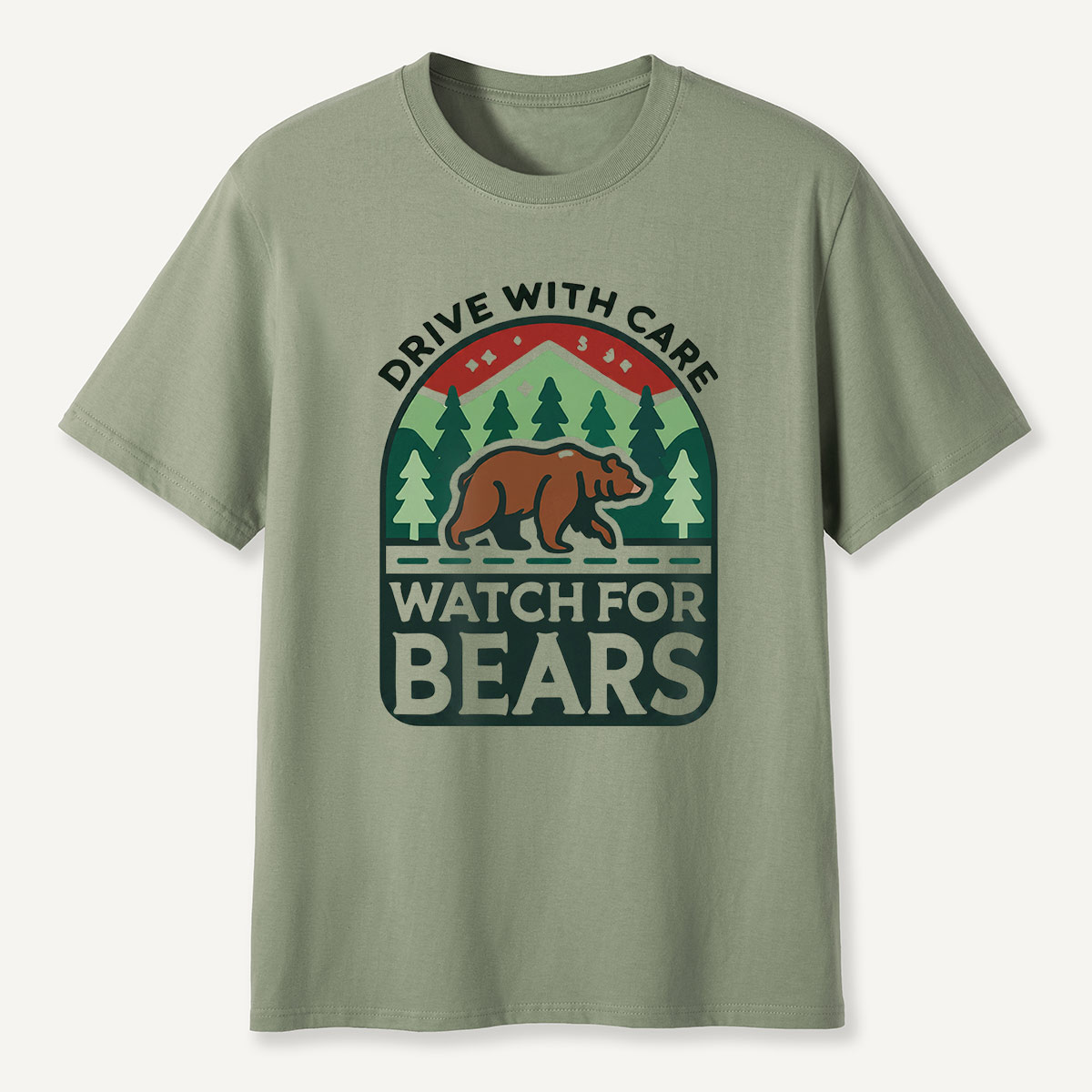 Drive with Care Watch for Bears Road Sig  T-Shirt