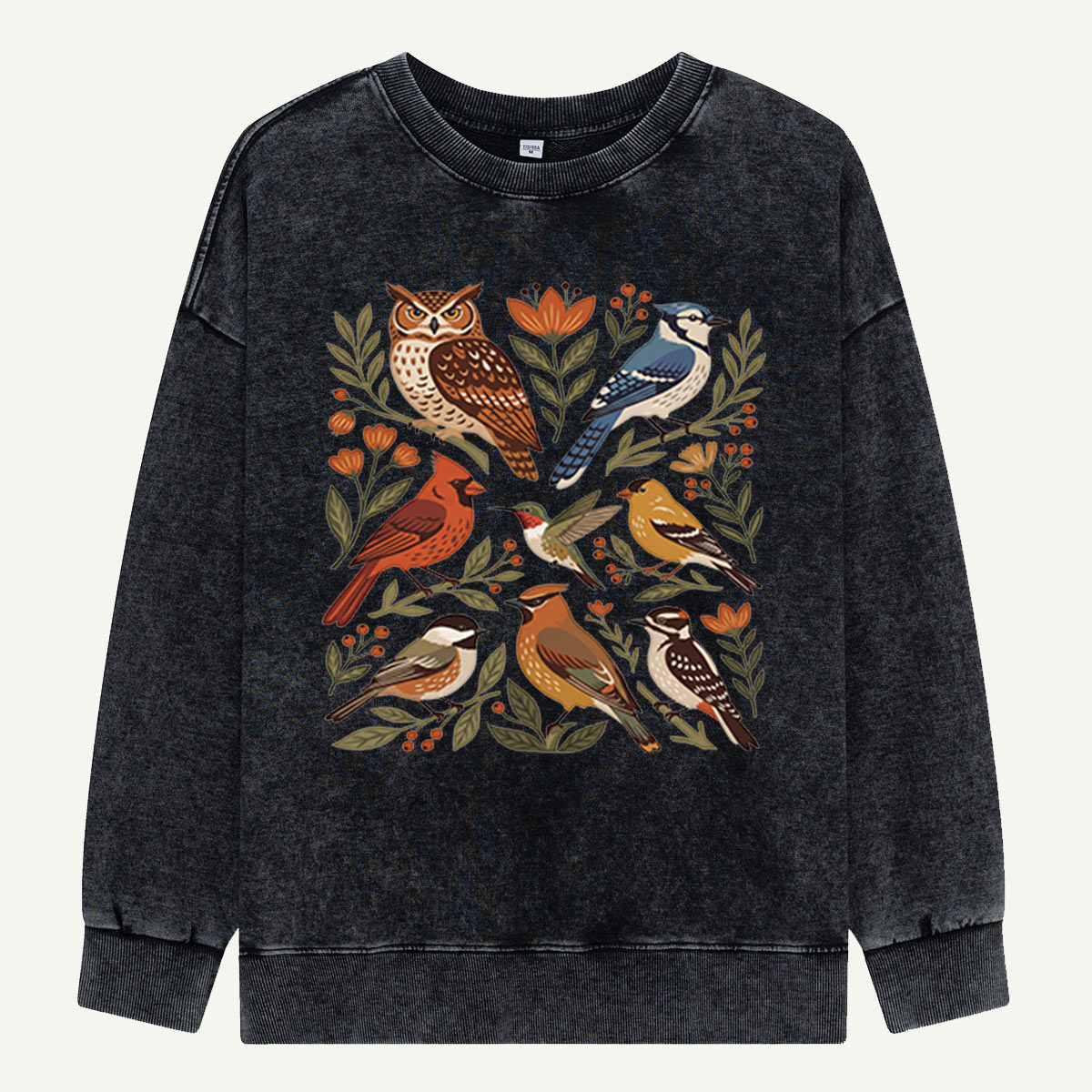 Backyard Bird Gathering Washed Sweatshirts