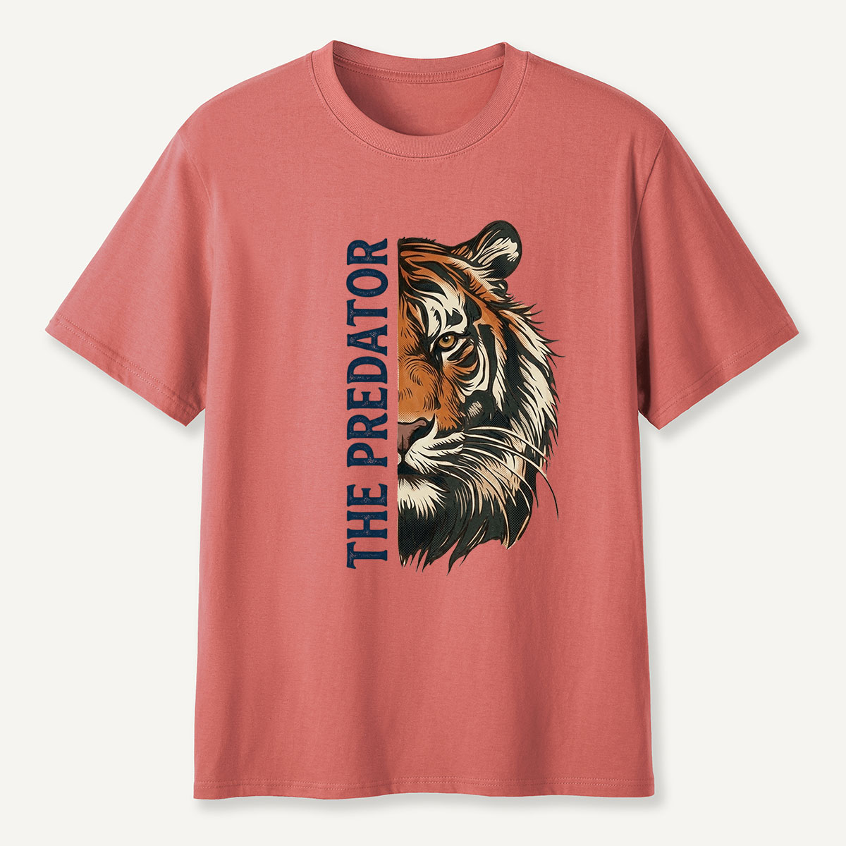 Half Face Tiger Predator T-Shirt