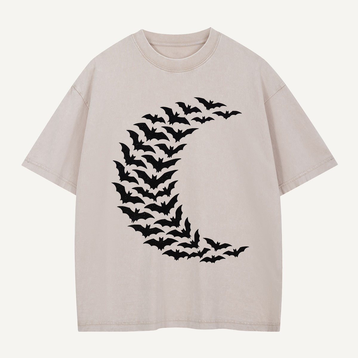 Moon Made of Bats Washed T-Shirt