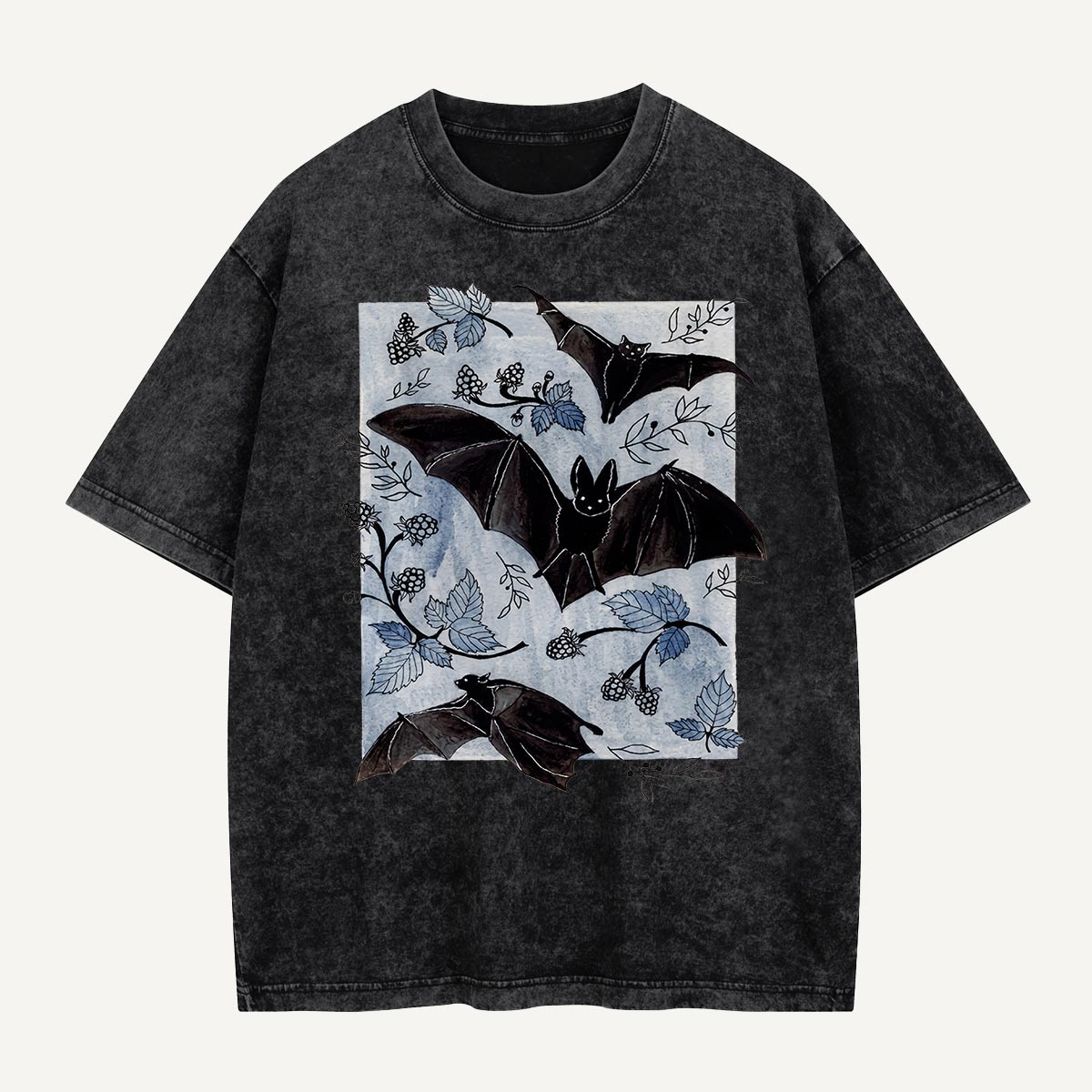 Bats in the Brambles Washed T-Shirt