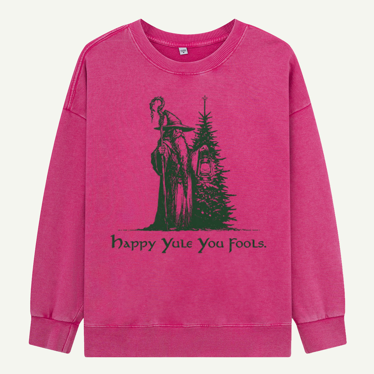Happy Yule Yew Fool Washed Sweatshirts