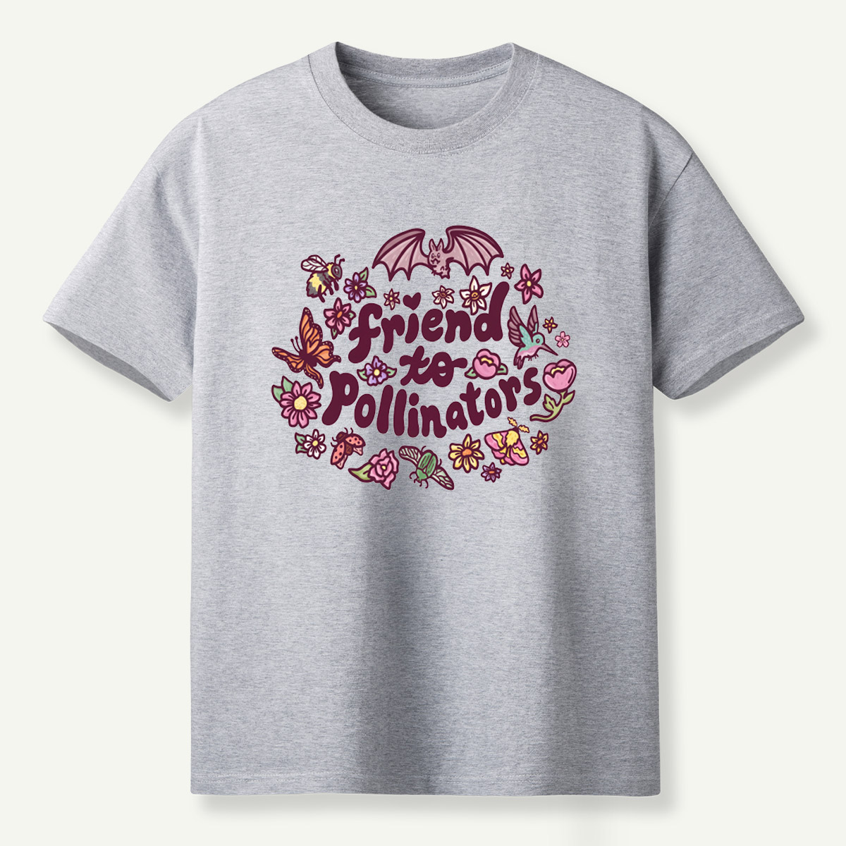 Friend To Pollinators Garden Wildlife Circle T-Shirt