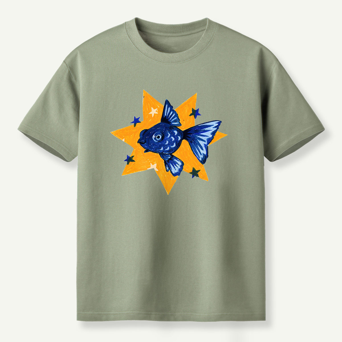 Blue Butterfly Wildflower Starburst T-Shirt