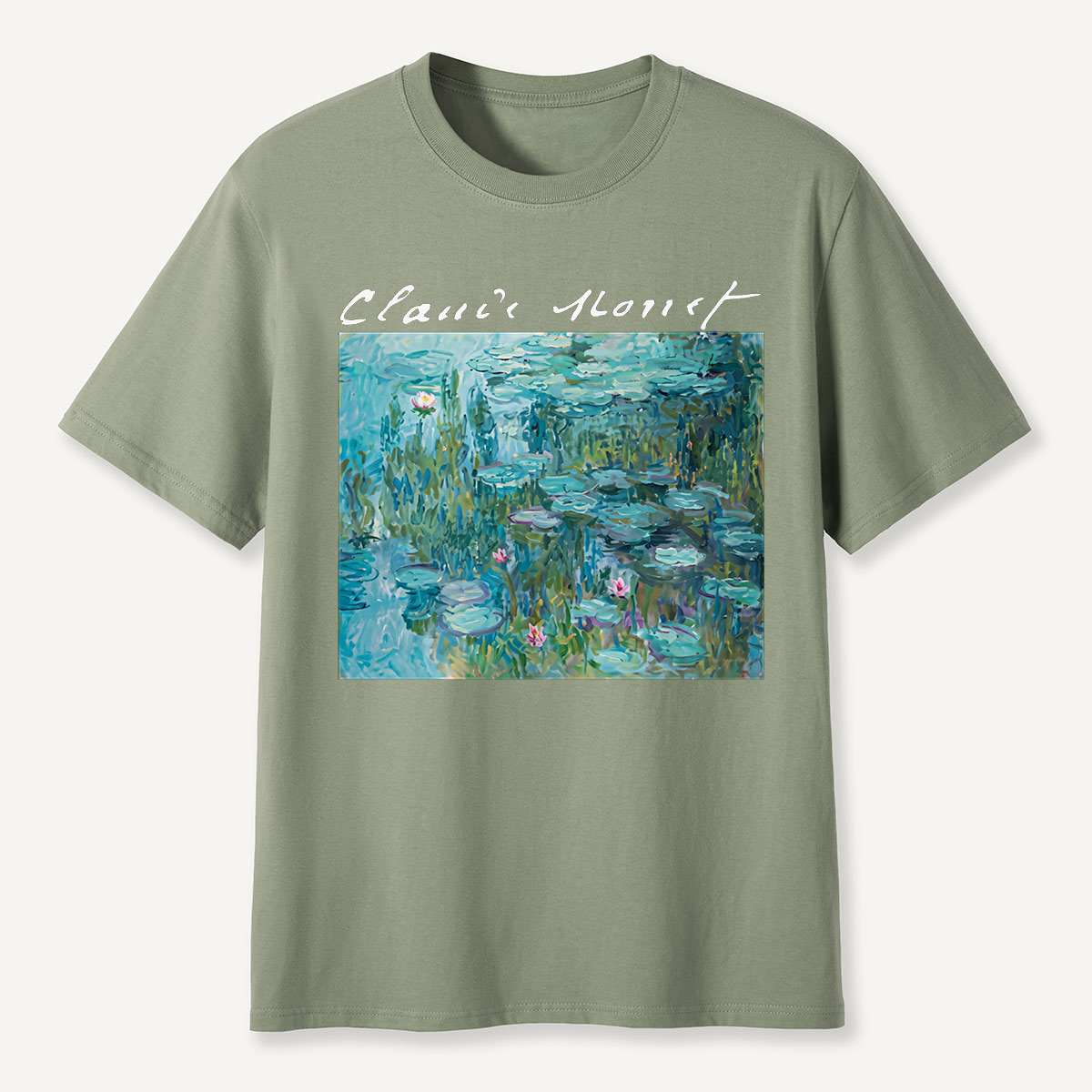 Claude Monet Water Lilies Pond Art T-Shirt