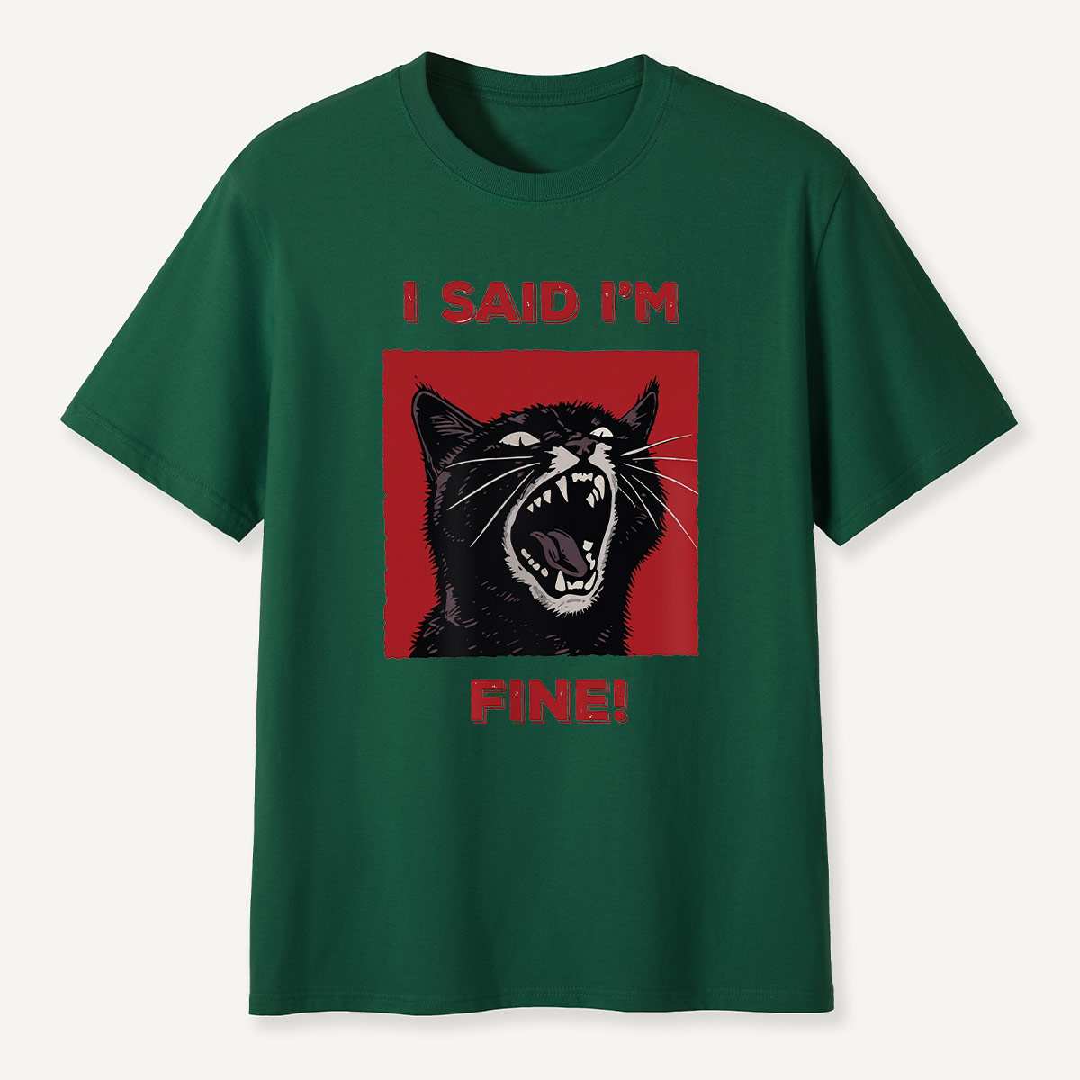 I Said I'm Fine! Funny Black Cat T-Shirt