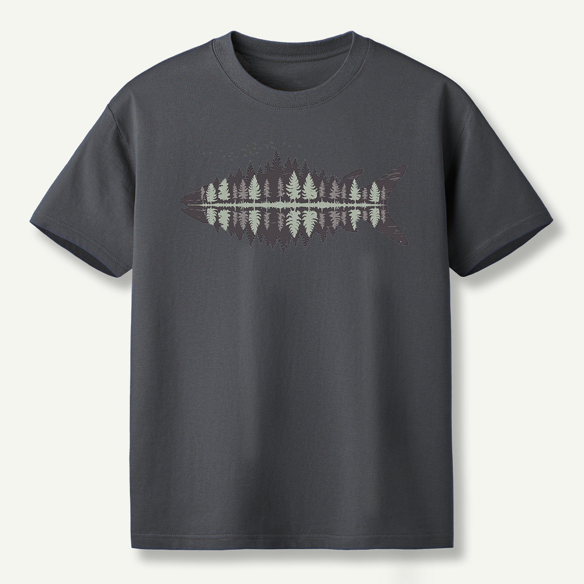 Fish Skeleton Minimalist Anatomy T-Shirt