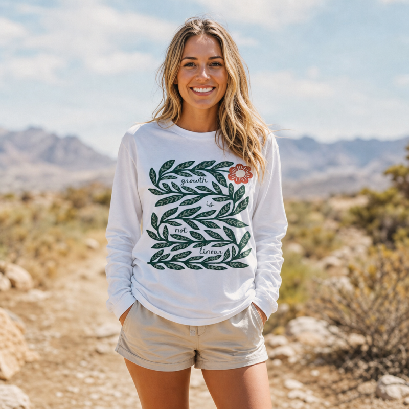 Growth Vine Art Long Sleeve T-Shirt